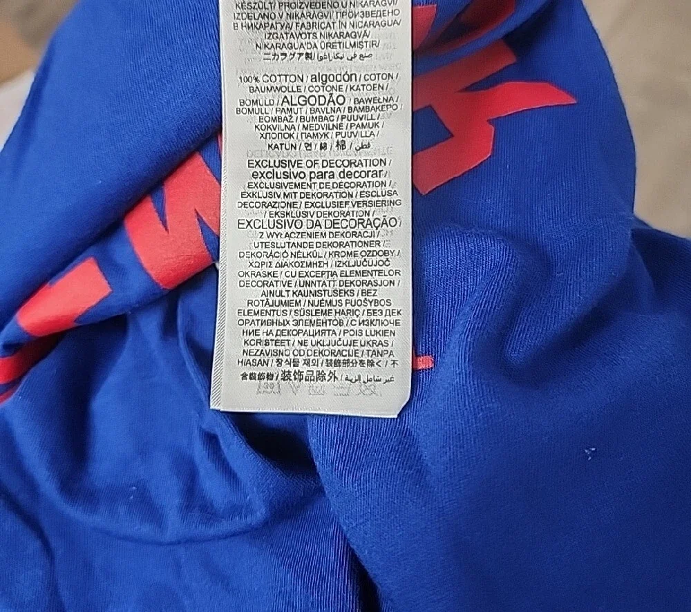 NFL New York Giants Football Team Apparel Tee 100% Cotton Size L New With Tag
